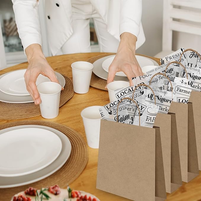 Farmer's Market Printed Tissue Paper for Gift Bags or Boxes and Wrapping - Bulk Decorative Art Tissue Paper for Packaging and Gifting | 24 Sheets 20" x 30"