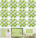 Green White Flower Wall Wedding Photo Backdrop 5ftx3.74ft 3D Fake Floral Wall Rose Party Backdrop for Baby Shower Bridal Wedding Background Home Decor