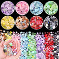 Assorted Acrylic Beads, 500-550PCS 8 Colors Mixed Cute Beads for Bracelet Making, GummyBear Bow Flower Kawaii Charms for Jewelry Making DIY Necklace Keychain Phone Charm Christmas Gift