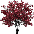 Mandy's Burgundy Artificial Baby’s Breath European Flowers 6 Bundles Silk Gypsophila with Bendable Stems for Fall Thanksgiving & Christmas Centerpiece Wedding Decor and Table Arrangements