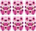 Flower Wall Panel Set,Artificial Wall Flower Backdrop,6Pcs 23.62 * 15.74 3D Silk Hydrangea Rose Floral Panel,Faux Roses Artificial Flower Backdrop for Wall Decor (6PCS Pink, Purple)