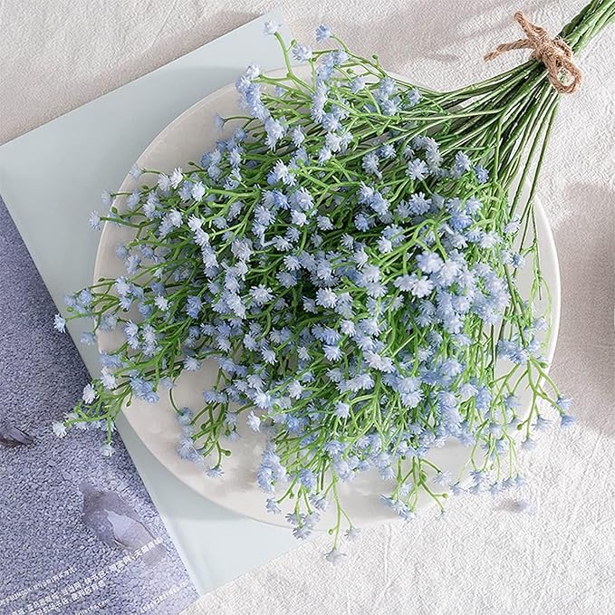 Yastouay Babys Breath Artificial Flowers, 30Pcs Fake Babys Breath Flowers Artificial Bulk, Real Touch Faux Babies Breath Gypsophila Bouquet for Wedding Centerpiece Floral Arrangement Party Decor