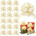 WILLBOND 20 Pieces 6 Inch Pull Bows Gift Wrapping Ribbon Pull Bows for Christmas Wedding Baskets Valentine Multicolor Wrap Accessory for Gift Present Holiday Decor(White)