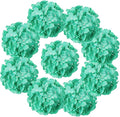 Flojery Tiffany Silk Hydrangea Heads Artificial Flowers Heads with Stems for Home Wedding Decor,Pack of 10 (Tiffany)