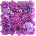 Flower Wall Backdrop, 12PCS 10.6"-15.7" Artificial Flower Wall Panel with Various Styles, 3D Floral Wall Decor for Wedding Photo Background Festive Party Home Decoration (F017, 13.8 * 13.8in)