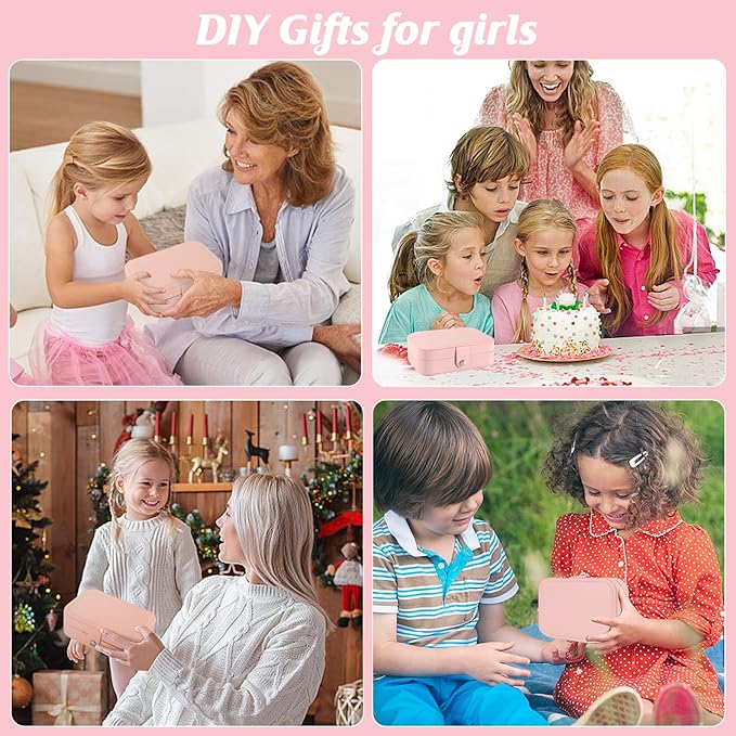 YJK Charm Bracelet Making Kit for Girls, for Aged 5 6 7 8 9 10 11 12 Year Old Girl Birthday Gift Ideas! Jewelry Making Kit for Girls 8-12, Bracelet Charms for Bracelet Making, Charm Necklace Kit