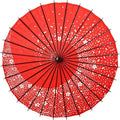 THY COLLECTIBLES Classic Chinese Art Asian Style 33" Paper Parasol Umbrella with Long Handle and Floral Print for Wedding Parties, Photography, Costumes, Cosplay, Decoration And Other Events