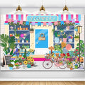 HANYING 9x6ft Cartoon Spring Flowers Backdrops for Photoshoot Floral Pot Plants Gardening Bicycle Photo Background Gifts Florists Girl Birthday Baby Shower Party Decor Banner Photo Booth HY030DX