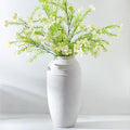 Rustic Farmhouse Flower Vase - 12.87 inch Tall Ceramic Vintage Vase for Home Decor, Living Room Shelf Decor, Enterway Table Decoration