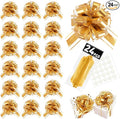 24PCS 6 Inch Large Pull Bows,Gold Bow for Gift Wrapping,Party Gift Wedding Ribbon Bows for Wrapping Boxes or Flower Decorations,Perfect for Christmas Valentine's Day Decoration Bow（Gold）