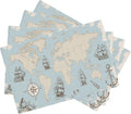 Vintage World Map Placemats Set of 4, Placemats for Dining Table,Heat Resistant Stain Resistant Wipeable Table Mats for Kitchen Dining Holiday Party Home Decor,12x18 Inch