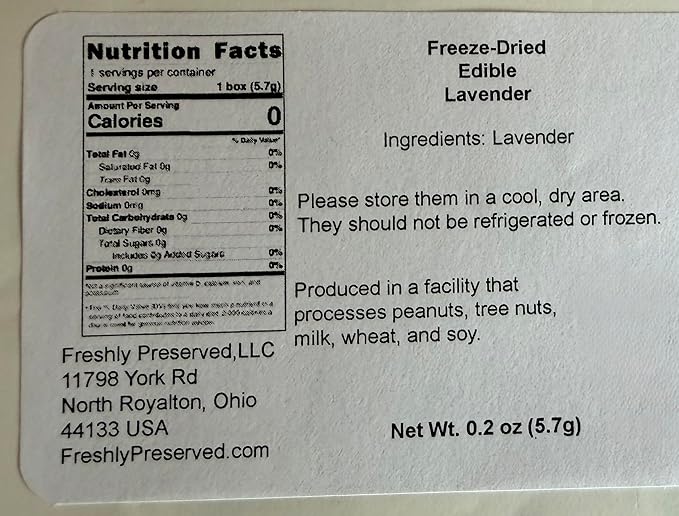 Freshly Preserved Edible Lavender-Freeze-Dried Flowers(.2 oz, 20+ Stems)-Edible Flowers for Cakes-Fresh Dried Lavender for Cocktails-Craft Flowers For Decorating, Baking, Drinks-Edible Drink Toppers