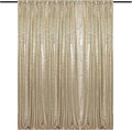 Champagne Gold Sequin Backdrop Curtain 10FTx10FT 1 Panel, Stage Sparkly Photography Background Drapes for Wedding Birthday Bridal Party Sparkle Background Party Decor