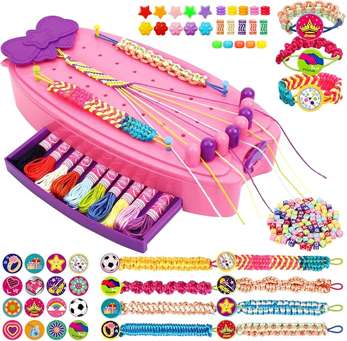 Friendship Bracelet Making Kit, Arts and Crafts for Kids Ages 8-12, DIY String Bracelets Maker for Girl, Jewelry Making Kit for 6 7 8, Birthday Christmas Gifts for Teen 8 9 10 11 12 Year Old Girls