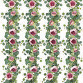 SOMYTING Artificial Flowers Garland 6FT Eucalyptus Flower Garlands Vintage Peony Rose Vine Faux Floral Garland for Wedding Party Arch Table Wall Backdrop Decoration (Vintage Pink, 4PCS)