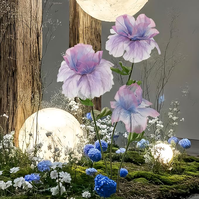 Giant Flowers Backdrop Decor, Jumbo Artificial Silk Flowers for Wedding Ceremony, Christmas Party Banquet, Birthday Home Decor Professional Event Photography Styling
