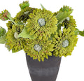Kimura's Cabin 5Pcs Fake Sunflowers Flowers Artificial Silk Chrysanthemum Long Stems Faux Sunflower Bouquet for for Wedding Spring Home Garden Indoor Kitchen Table Decor(Green)