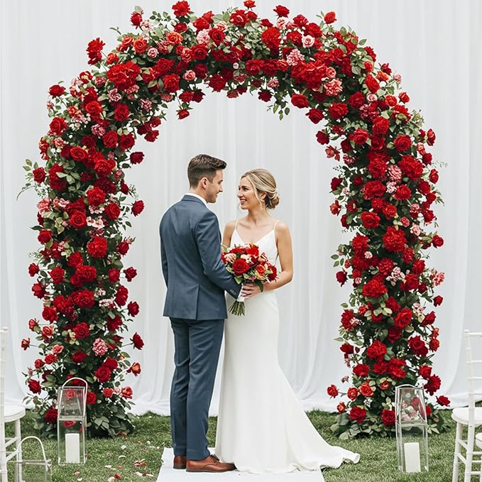 Auihiay 60Pcs Red Roses Artificial Flowers, Velvet Silk Faux Roses, Realistic Red Flowers for Wedding Centerpieces, Cake, Bridal Bouquets, Home Decor, Anniversary, Valentine's Day Decorations