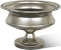Worth 8" H. Silver Color Urn Vase for Centerpieces, 11.8" Dia. Metal Trumpet Small Flower Pots for Table, Bowl Vase for Wedding Party Event Home Decor