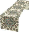Boho Table Runner, Colorful Bohemian Mandala Geometric Floral Table Runner for Kitchen Dining Home Party Decoration, 13x70 Inch