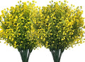PASYOU Artificial Plants, Fake Bell Grass Flowers Plastic Greenery Lifelike Patio Yard Corridor Indoor Outdoor Home Garden Balcony Party Pot Planter Filler Table Arrangement Decoration Yellow 8 pcs