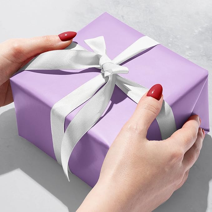 Jillson Roberts Bulk Gift Wrap, Everyday Gift Wrapping Supplies, Lavender Matte, 1/2 Ream 417 feet x 30 inches