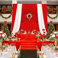 PartyVillage 20ft×15ft ChrismasRed Backdrop Curtain for Wedding Parties, 4 Panels Wrinkle Free 15 FT Long Polyester Photo Backdrop Drapes Back Drop Cloth for Birthday Photography Background