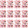 12pcs 24" x 16" Artificial Flower Wall Panel Background,3D Pink White Dahlia Silk Rose with Leaves Flowers Wall Backdrop for Wedding Party Event Photo Backdrop Wall Decor (Type 3)