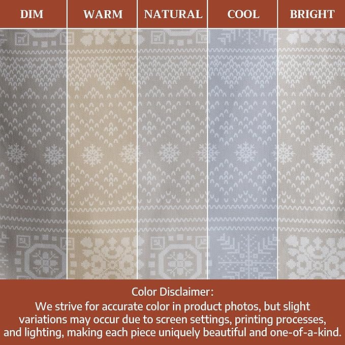 Maison d' Hermine Table Runner 100% Cotton Double Layer Table Runners 108 inches Long for Thanksgiving Christmas Decorations Home Kitchen Dining Party Wedding (Cozy Christmas, 14.5" x 108")