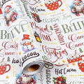 MAYPLUSS Christmas Wrapping Paper Roll - 17 In x 33 Feet - Cute Watercolor Santa Claus Snowman Christmas Gift Wrap Paper for New Year, Holiday, Kids