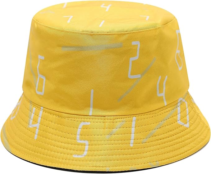 Mashiaoyi Unisex Print Double-Side-Wear Reversible Bucket Hat