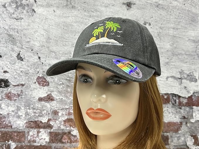 Hepandy Embroidered Palm Tree Hats