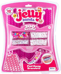 WeCool Jelly Bands Bracelet Making Kit, 12 Cotton Candy Scented Stretchy Bracelets with 200+ Beads, Customizable DIY Fashion Jewelry Craft Kit for Kids & Teens Toys