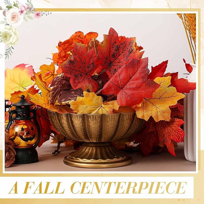 2 Pcs Metal Compote Bowl for Centerpiece Flower Holder Small Compote Vase Indoor Outdoor Flowers Fruits Plant for Christmas Wedding Home Party Decoration (Medium,Gold Bronze)