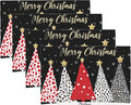 Merry Christmas Placemats Set of 4,Christmas Tree Placemats Dining Table Mat Set,12x18 Washable Stain Resistant Wipeable Cloth Placemat for Kitchen Buffet Parties