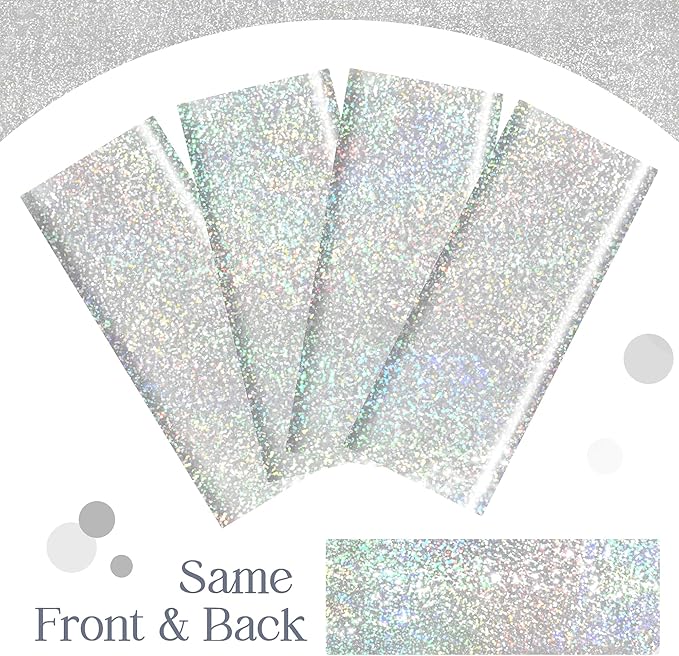 2 pcs Silver Holographic Tablecloths Shiny Disco Laser Table Cloths 40" x 108" Iridescence Plastic White Table Cover for Birthday Party Decoration Wedding Christmas Winter Grad Party Supplies