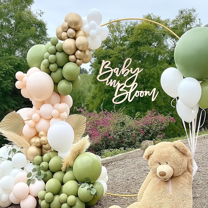 Baby in Bloom Backdrop Sign - Ba by Shower, Gender Reveal Wooden Decor & Photography Back Drop, Unique Ba by Announcemen (Baby in Bloom Backdrop Sign)
