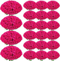 150 Pcs Roses Artificial Flowers, Silk Hot Pink Artificial Flowers Petals Long Stem Roses for Wedding Bouquet Home Party Decor