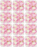 CNCEST 3D Flower Wall Panel, 12pcs Artificial Flower Wall Background Silk Rose Mat, Floral Wall Arrangement for Wedding Backdrop Wall Decor Shop Photo Backdrop, 15x15in, 38x38cm(38x38cm-12pcs)