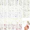 DOITOOL Pet Flower Stickers with Vintage Floral Designs Transparent Adhesive Planner Stickers for Scrapbooking Journaling and DIY Crafts and Fade-Resistant Decorative Decals