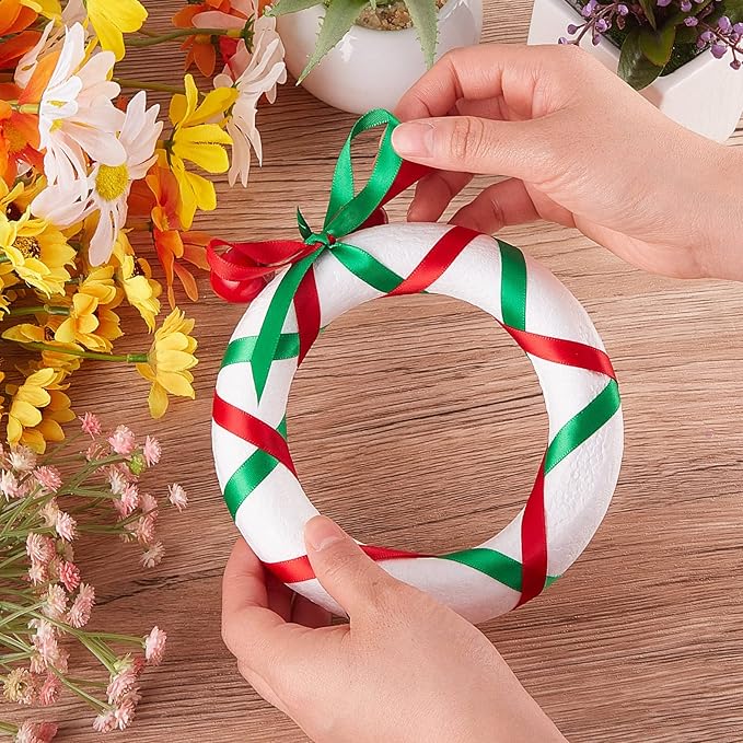 Juexica 36 Pcs 6 Inch Foam Wreath Forms for Crafts Foam Circles Ring Small Wreath Polystyrene Foam Ring for Wedding Home Flower Projects DIY Arts Crafts Supplies Christmas Decorations