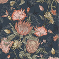 Floral Wallpaper Peel and Stick Floral Contact Paper Dark and Pink Vintage Wall Paper Removable Self Adhesive Vinyl Stick on Wallpaper for Bathroom Bedroom Decor 17.3in x 400in