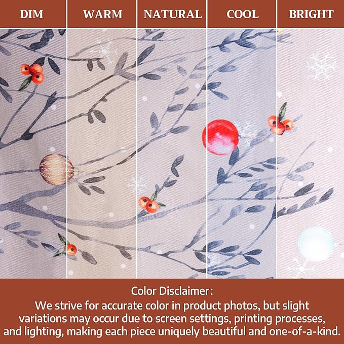 Maison d' Hermine Table Runner 100% Cotton Single Layer Table Runners 90 inches Long for Thanksgiving Christmas Decorations Home Kitchen Dining Party Wedding (Fairy Christmas, 14.5" x 90")