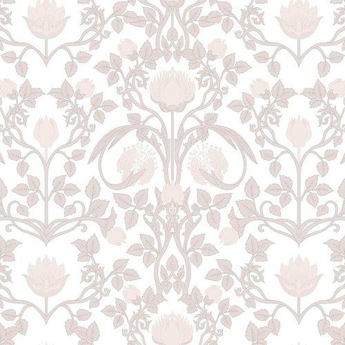 17.3"×236.2" Pink Wallpaper Peel and Stick, Floral Wallpaper for Bedroom Bathroom Self Adhesive Removable