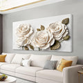 Suconvng Canvas Art Wall Decor Modern Minimalist Home Wall Decor Flower Paintings White Wall Art Prints Floral Wall Art Pictures For Bedroom Kitchen Office 20"×40"