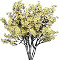 Mandy's Light Yellow Artificial Baby’s Breath European Flowers 6 Bundles Silk Gypsophila with Bendable Stems for Fall Thanksgiving & Christmas Centerpiece Wedding Decor and Table Arrangements