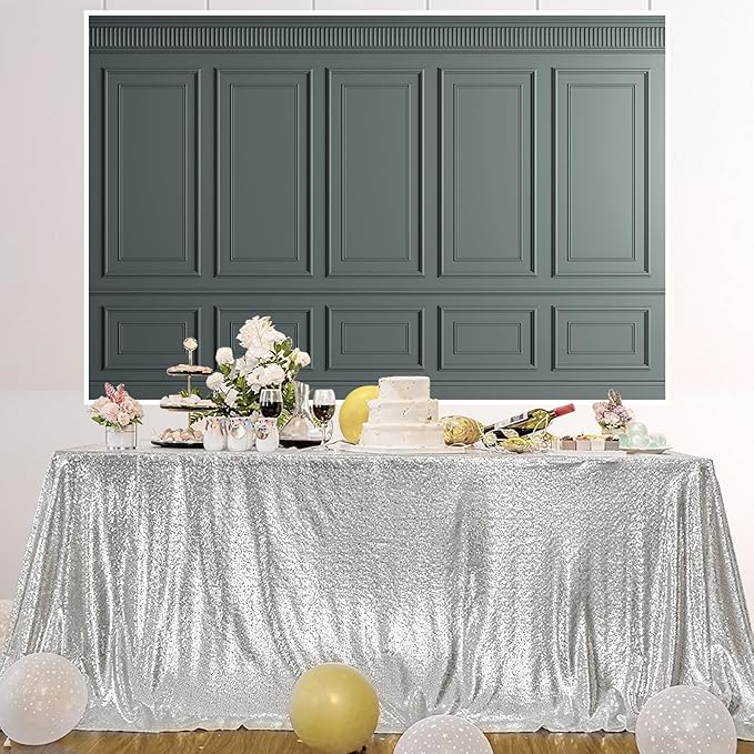 AOFOTO Vintage Room Inside Backdrop Classic French Frame Dark Grey Walls Photo Background for Wedding Bridal Shower Party Banner Home Headboard Decor Wall Photo Studio Booth Props 7x5ft