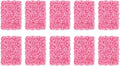 3D Flower Wall Panel, 10pcs Pink Artificial Floral Wall Backdrop, Realistic Silk Flower Backplanes, Roll Up Fake Flower Background for Valentines Wedding Party Photo Arrangement Decor