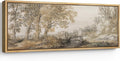 SIGNFORD Large Framed Canvas Print Wall Art Classical Forest Sketch Vintage Style Tree Illustrations Modern Art Relax/Calm Warm for Living Room, Bedroom, Office - 60"x20"