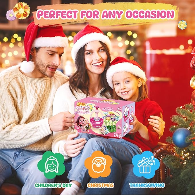 Einailvk Kids Craft Kits, Arts and Crafts for Kid 4-6, Fabric Flower Bouquets Toys, DIY Flower Making Kit for Kids 4 5 6 7 8 9 10 11 12 Year Old Girl Birthday Christmas Gift